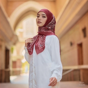 TE36-067 Bali szálból készült négyzet alakú sál, Tencel-pamut mintázat, voile anyag, 110×110 cm, wrap- és fejkendőként használható, nyárra