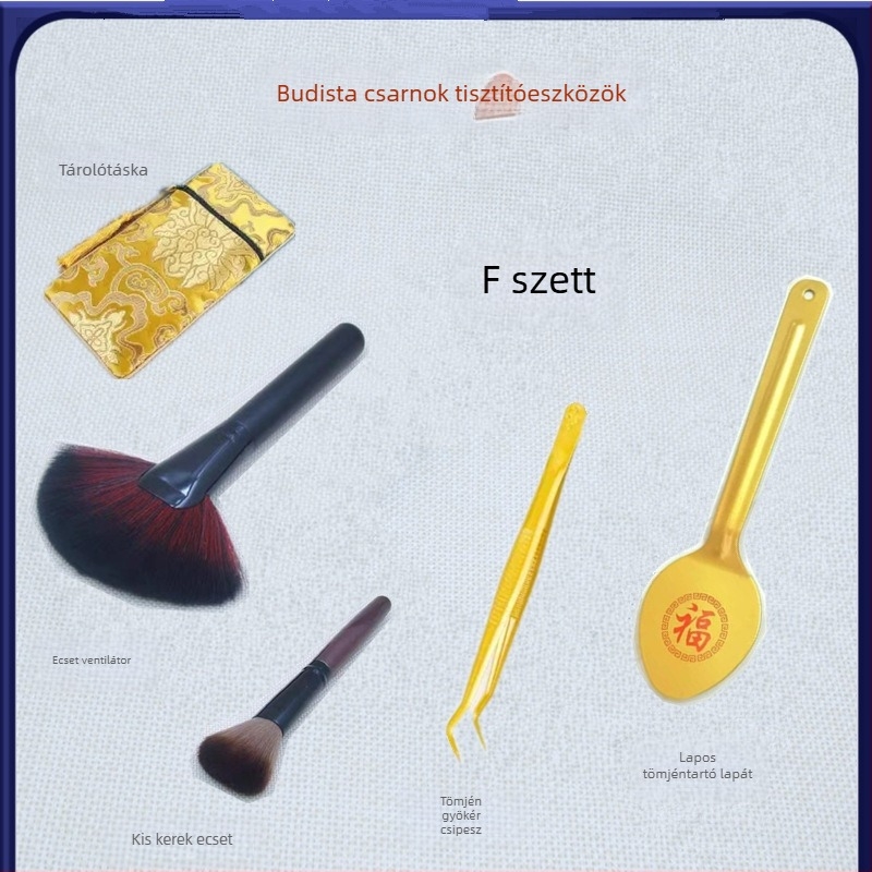 Füstölő edény tisztító eszköz Budha oltár és szobor portalanítására
