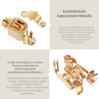 86-os típusú retro falipanel kapcsolóval és aljzattal, cink-ötvözet, antik réz felülettel