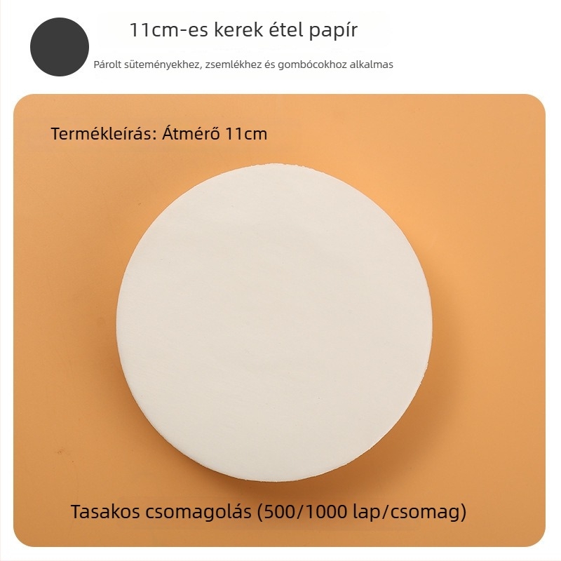 Élelmiszer-minőségű szilikon sütőpapír gőzöléshez, zsemle és sütemények számára, tapadásmentes