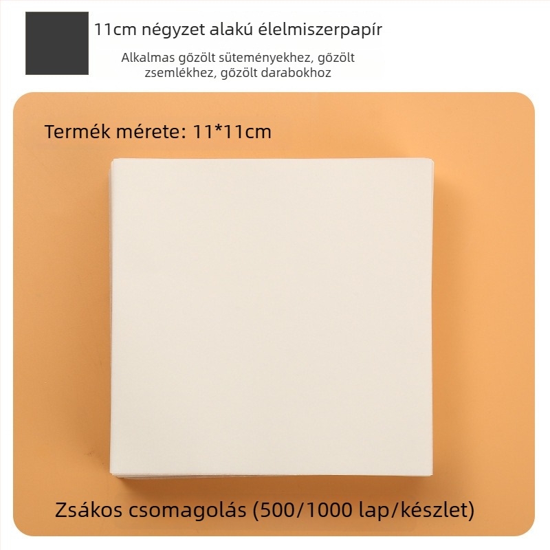 Élelmiszer-minőségű szilikon sütőpapír gőzöléshez, zsemle és sütemények számára, tapadásmentes