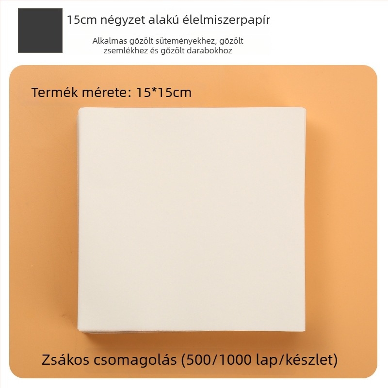 Élelmiszer-minőségű szilikon sütőpapír gőzöléshez, zsemle és sütemények számára, tapadásmentes