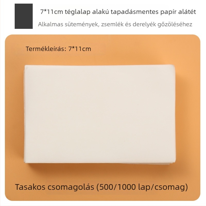 Élelmiszer-minőségű szilikon sütőpapír gőzöléshez, zsemle és sütemények számára, tapadásmentes