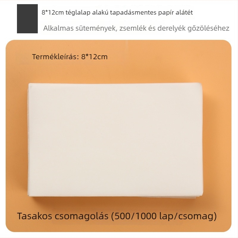 Élelmiszer-minőségű szilikon sütőpapír gőzöléshez, zsemle és sütemények számára, tapadásmentes
