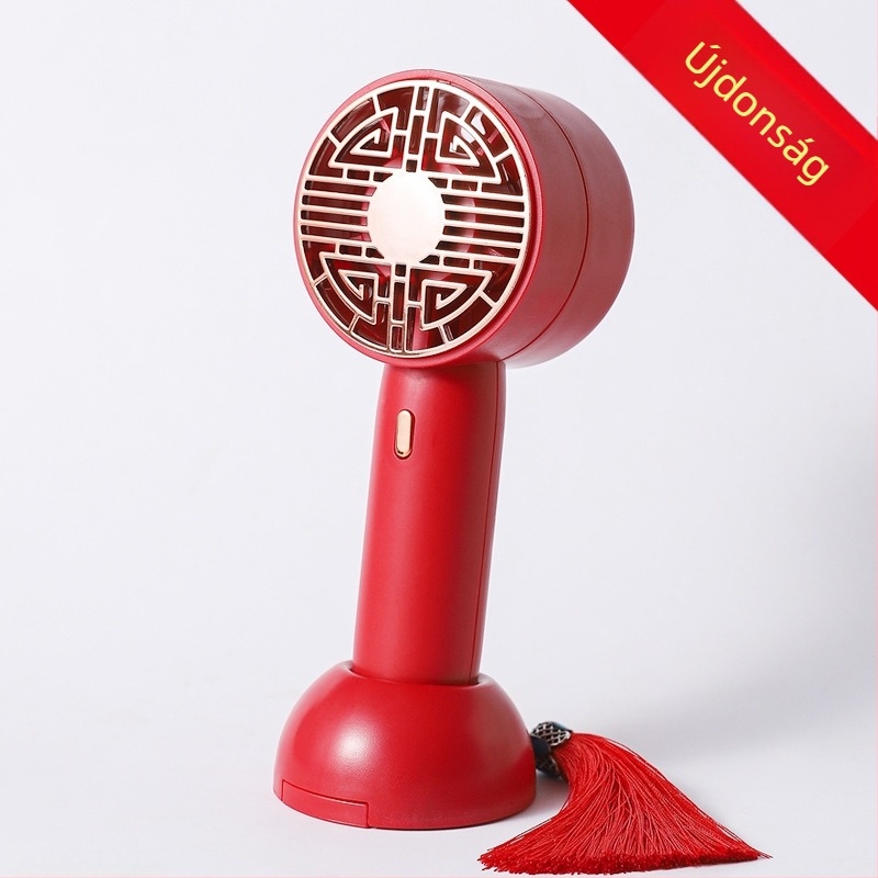 Mini USB-s újratölthető kézi ventilátor beépített akkumulátorral, 4 lapáttal, halk és kompakt