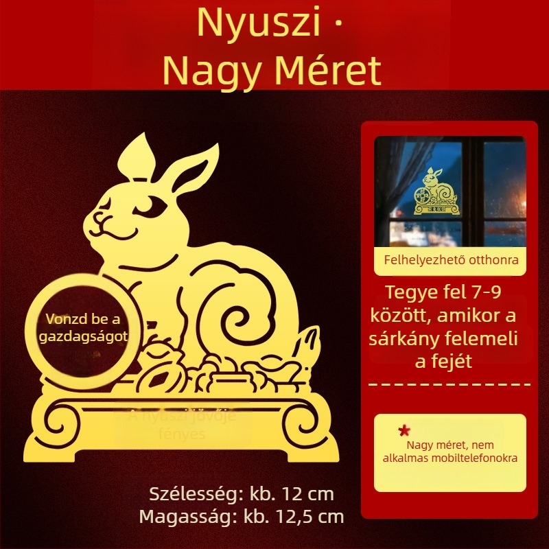 Fém Zodiákus matricák — 12 állatjel motívumokkal: sárkány, ökör, disznó, kígyó a telefon díszítéséhez