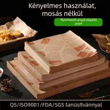 Sűrűsített zsíroldó sütőpapír tepsihez, szilikon bevonattal, zsíroldó olajat felszívó – ideális sült krumplihoz, burgerhez és kenyérhez