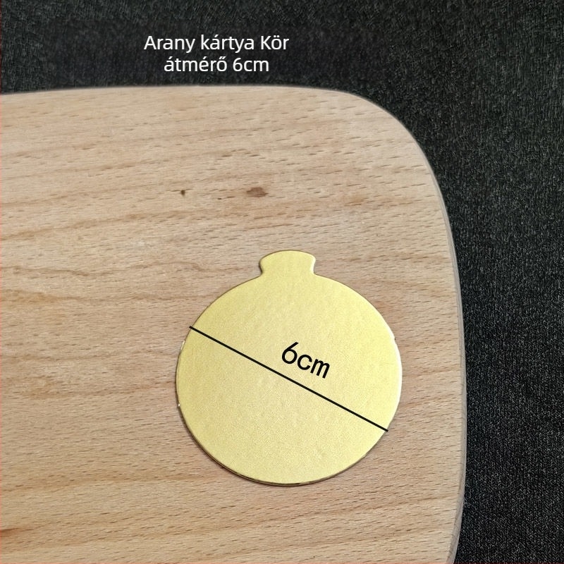 Sűrű arany mousse alapú papírtálca sütőpapírral, kis süteményekhez és desszertekhez, kerek és négyszögletes formák, 5 cm, 4 darabos készlet