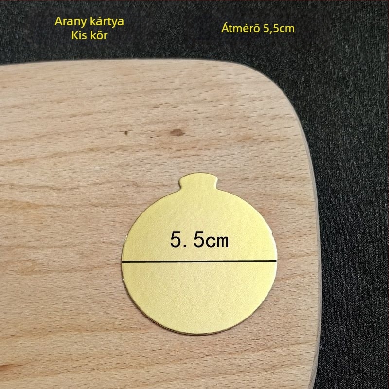 Sűrű arany mousse alapú papírtálca sütőpapírral, kis süteményekhez és desszertekhez, kerek és négyszögletes formák, 5 cm, 4 darabos készlet