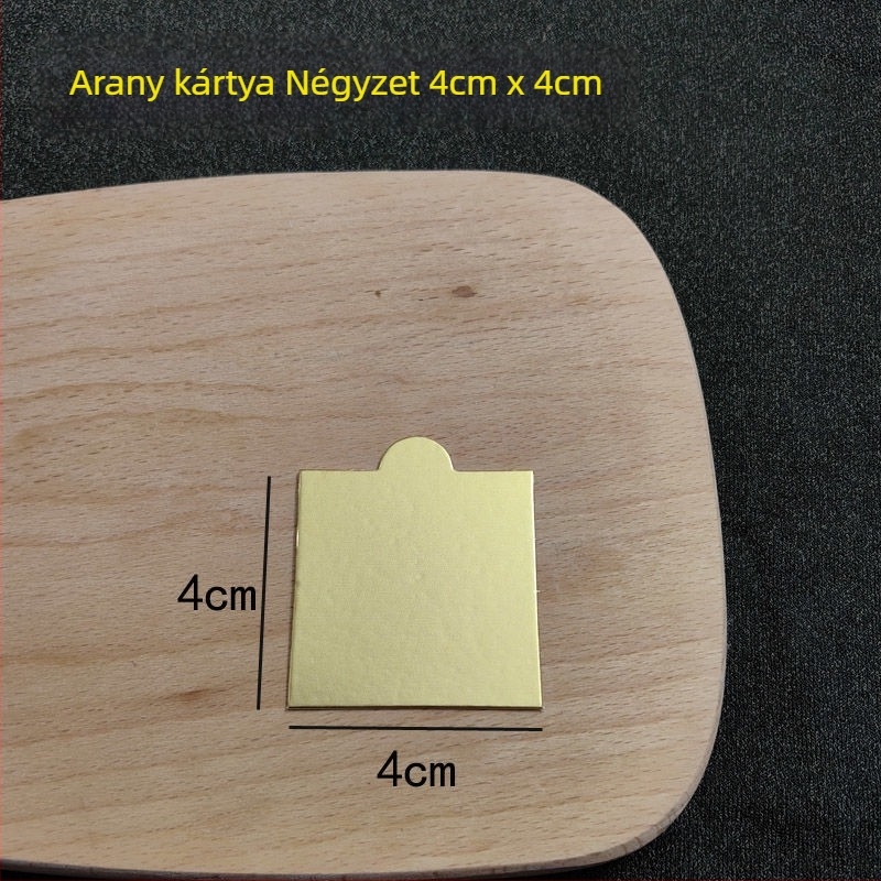 Sűrű arany mousse alapú papírtálca sütőpapírral, kis süteményekhez és desszertekhez, kerek és négyszögletes formák, 5 cm, 4 darabos készlet