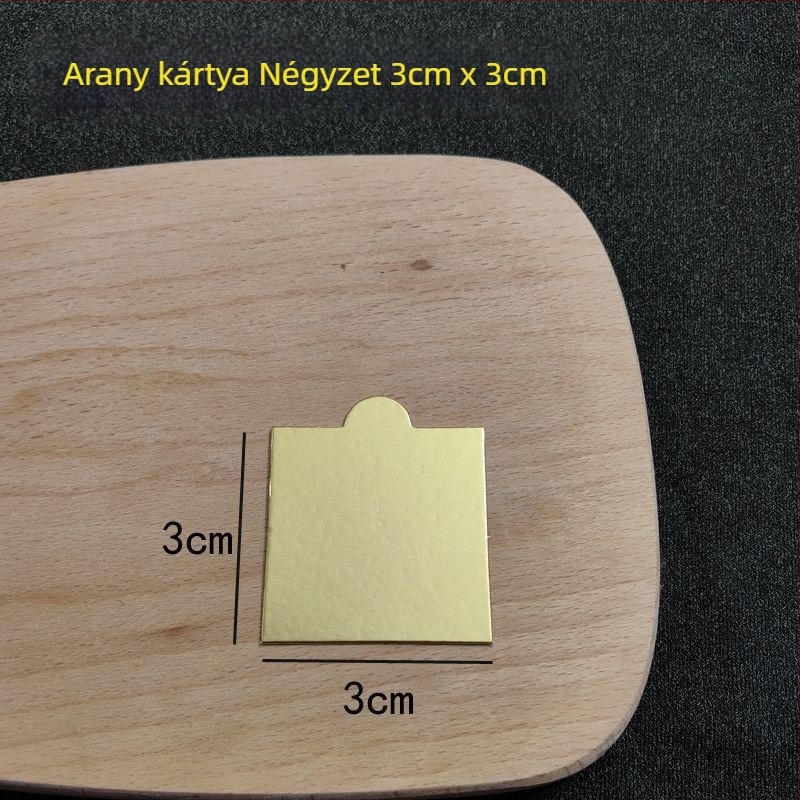 Sűrű arany mousse alapú papírtálca sütőpapírral, kis süteményekhez és desszertekhez, kerek és négyszögletes formák, 5 cm, 4 darabos készlet