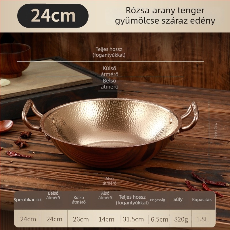 304 rozsdamentes acélból készült, hópehely mintázatú és kalapácsolt felületű edény, száraz fazék alkoholfőzővel, sukiyaki edény, koreai tengeri herkentyűk száraz fazék, egy személyes mini forró fazék
