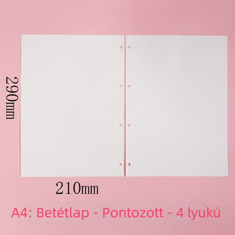 Morning 100 g belső oldalak cserélő lapok A7 jegyzetfüzethez, 6 lyukas, vízszintes vonalas, pontmátrixos üres rács oldalakkal; kompatibil 9, 20 és 24 lyukú kivitel.