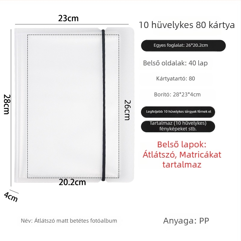 3 hüvelykes fotóalbum tárolórekeszekkel Polaroid-stílusú fényképekhez, fényképgyűjtemény, kis kártyák és postai képek számára, több méretű tárolóalbum.