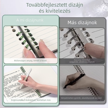 Ling lang X-coil jegyzetfüzet – A4/A5/B5 méretek, spirálkötés és levehető lapok, üzleti találkozókhoz és diák feljegyzésekhez