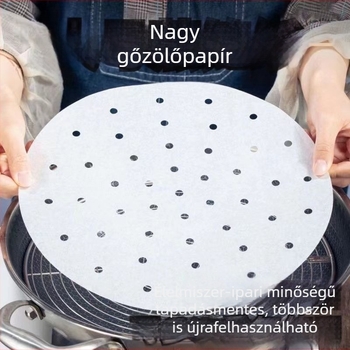 Egyszer használatos, nagy méretű gőzölőpapír otthoni használatra, tapadásmentes szilikon sütőpapír gőzöléshez és sütéshez, kenyérhez és zsemléhez