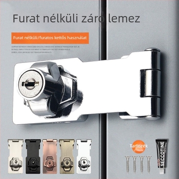 Fúrás nélküli csapzár szekrényajtókhoz, fiókokhoz és ruhásszekrényekhez — cink ötvözet