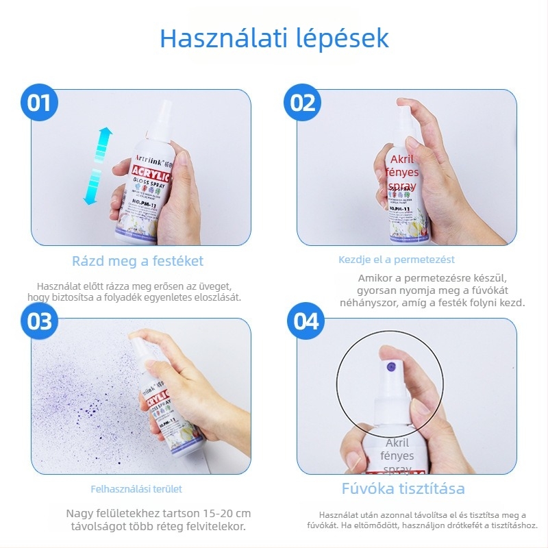 Olajfestéshez vízbázisú akril spray pigment, 100 ml, nagy kapacitás, gyerekek DIY festéséhez, környezetbarát tinta