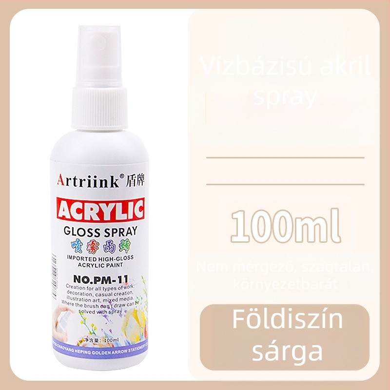 Olajfestéshez vízbázisú akril spray pigment, 100 ml, nagy kapacitás, gyerekek DIY festéséhez, környezetbarát tinta