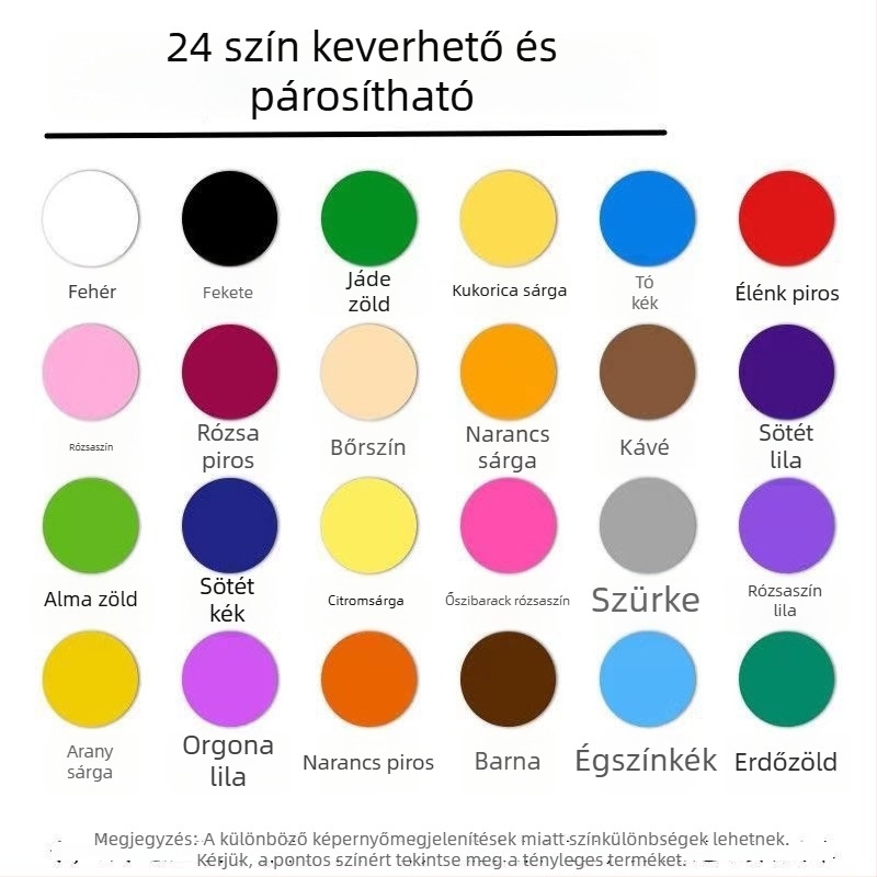 60 ml gyermekeknek gouache festék készlet – mosható, kreatív ujjfestés, DIY graffiti