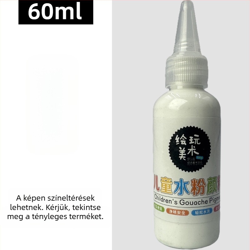 60 ml gyermekeknek gouache festék készlet – mosható, kreatív ujjfestés, DIY graffiti