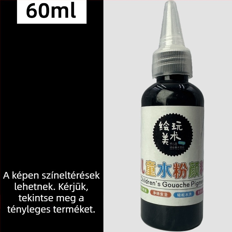 60 ml gyermekeknek gouache festék készlet – mosható, kreatív ujjfestés, DIY graffiti