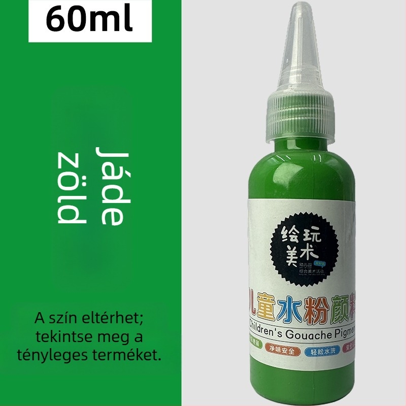 60 ml gyermekeknek gouache festék készlet – mosható, kreatív ujjfestés, DIY graffiti