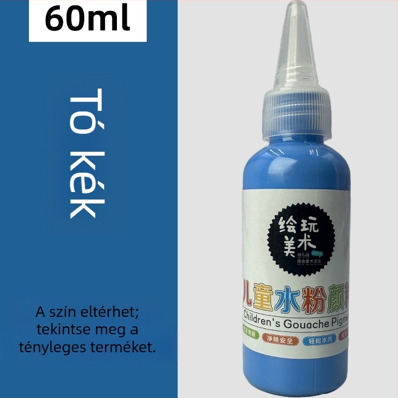 60 ml gyermekeknek gouache festék készlet – mosható, kreatív ujjfestés, DIY graffiti
