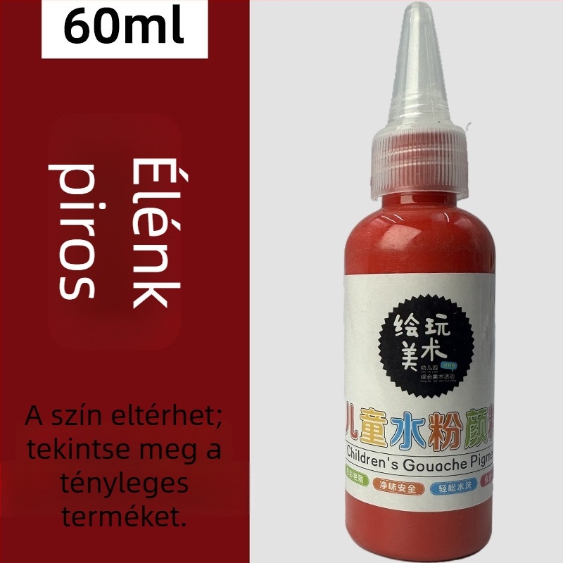 60 ml gyermekeknek gouache festék készlet – mosható, kreatív ujjfestés, DIY graffiti