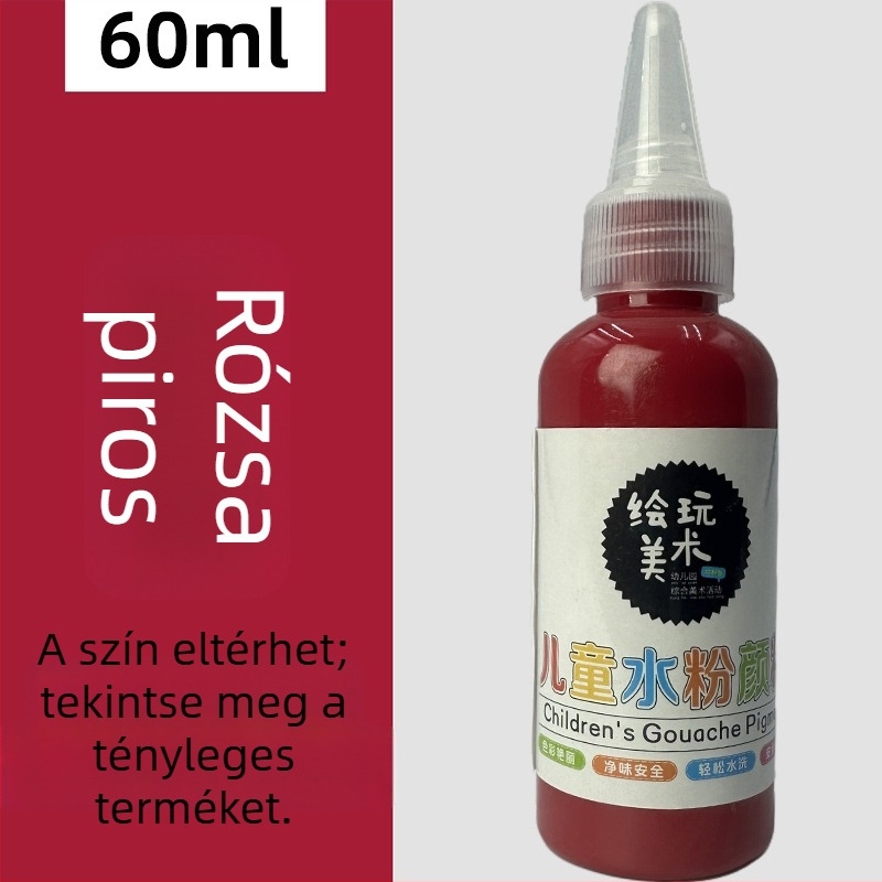 60 ml gyermekeknek gouache festék készlet – mosható, kreatív ujjfestés, DIY graffiti