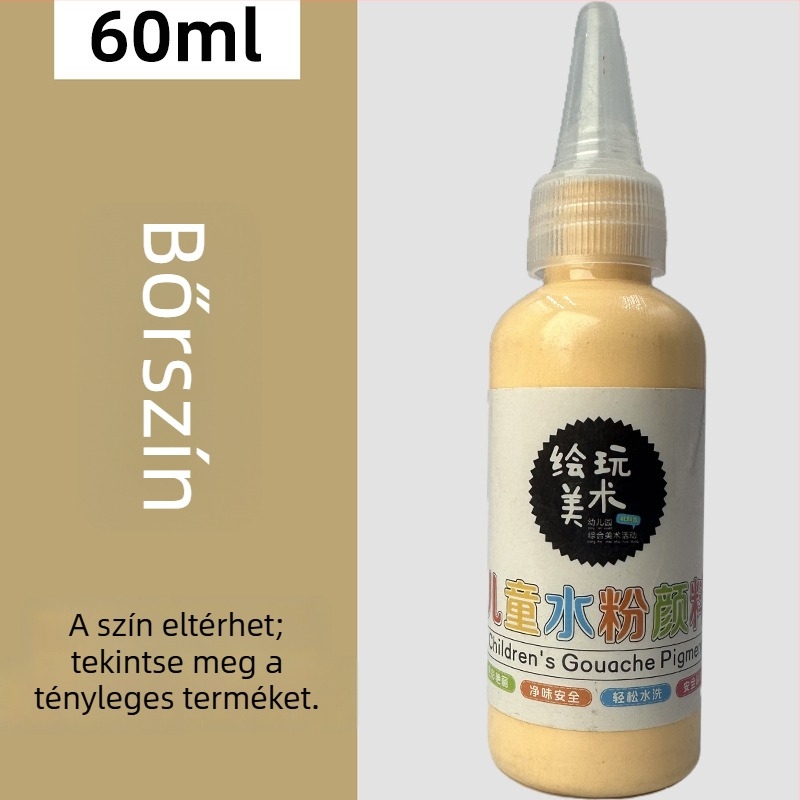 60 ml gyermekeknek gouache festék készlet – mosható, kreatív ujjfestés, DIY graffiti
