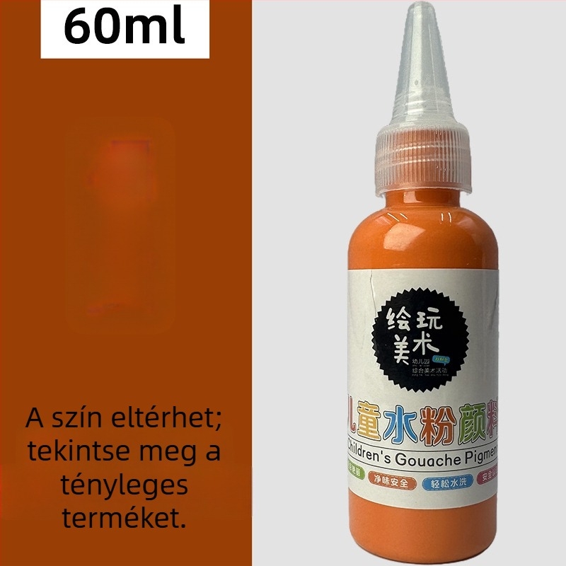 60 ml gyermekeknek gouache festék készlet – mosható, kreatív ujjfestés, DIY graffiti