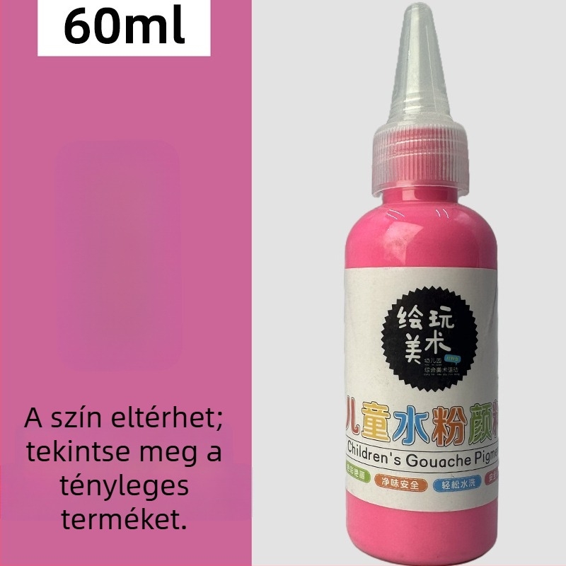 60 ml gyermekeknek gouache festék készlet – mosható, kreatív ujjfestés, DIY graffiti