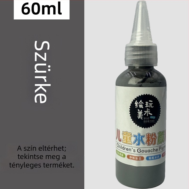 60 ml gyermekeknek gouache festék készlet – mosható, kreatív ujjfestés, DIY graffiti