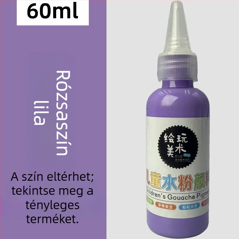 60 ml gyermekeknek gouache festék készlet – mosható, kreatív ujjfestés, DIY graffiti