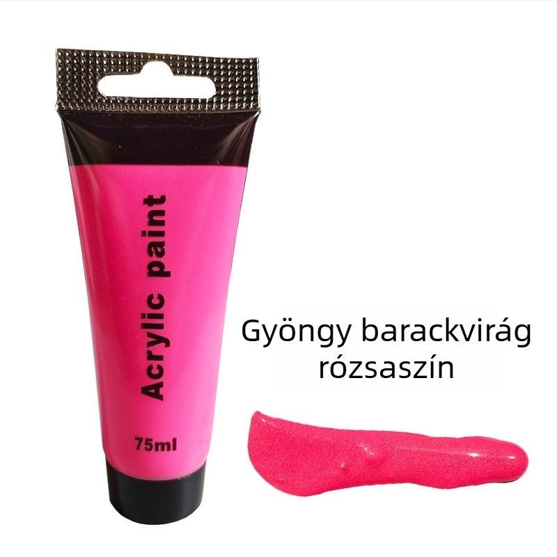 24 színű, 75 ml-es akrilfesték készlet nyomócsövekkel, DIY graffitihöz és festéshez