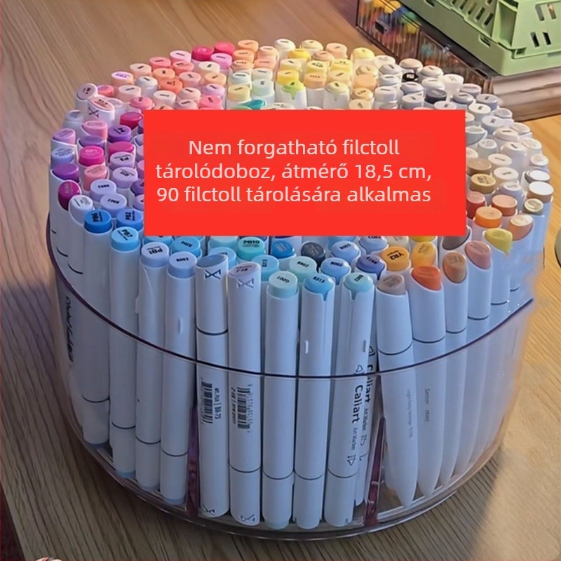Forgatható filctoll-tartó és tároló – asztali kiállító polc irodai papír kellékek