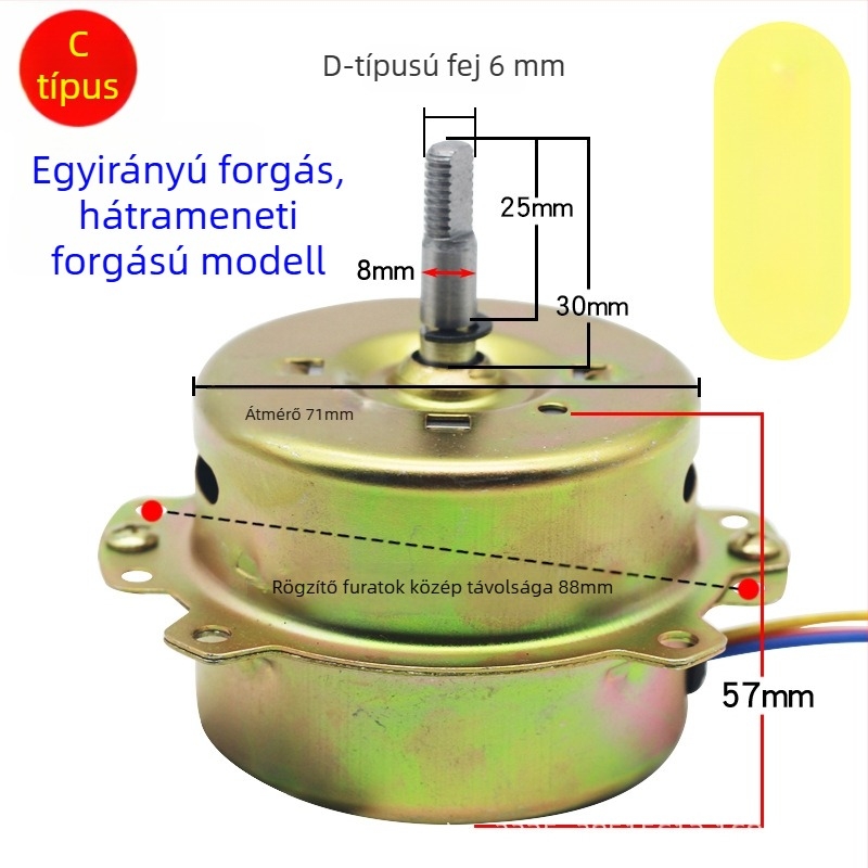 YYHS-30/40 Integrált mennyezeti szellőző ventilátor motor, univerzális tiszta rézhuzalos motor golyóscsapágyakkal