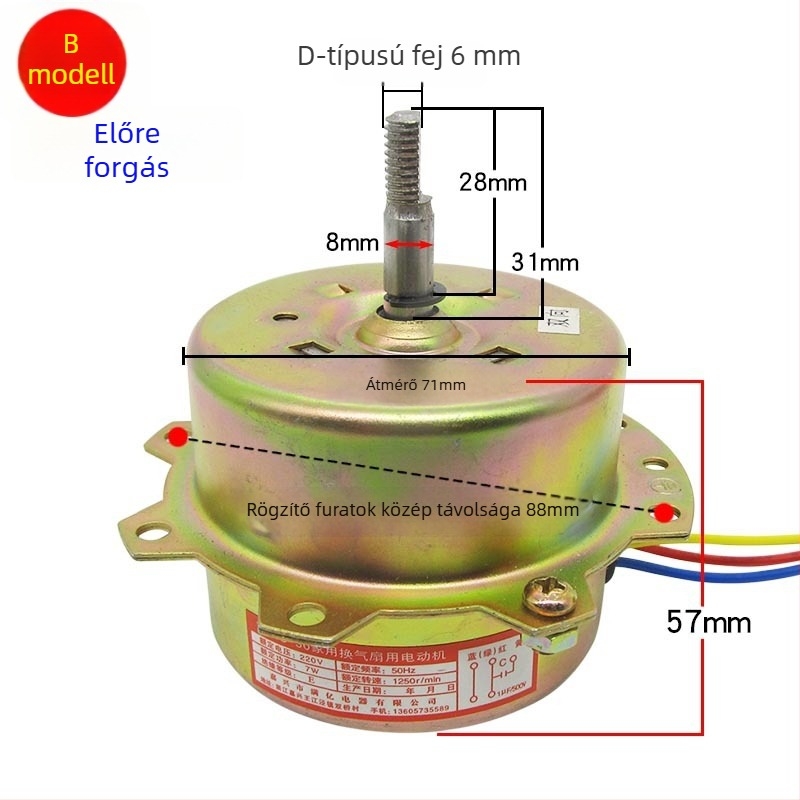 YYHS-30/40 Integrált mennyezeti szellőző ventilátor motor, univerzális tiszta rézhuzalos motor golyóscsapágyakkal