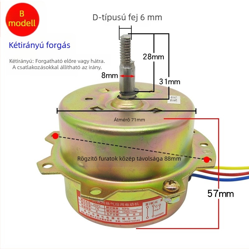 YYHS-30/40 Integrált mennyezeti szellőző ventilátor motor, univerzális tiszta rézhuzalos motor golyóscsapágyakkal