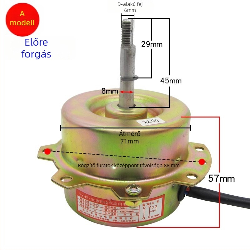 YYHS-30/40 Integrált mennyezeti szellőző ventilátor motor, univerzális tiszta rézhuzalos motor golyóscsapágyakkal