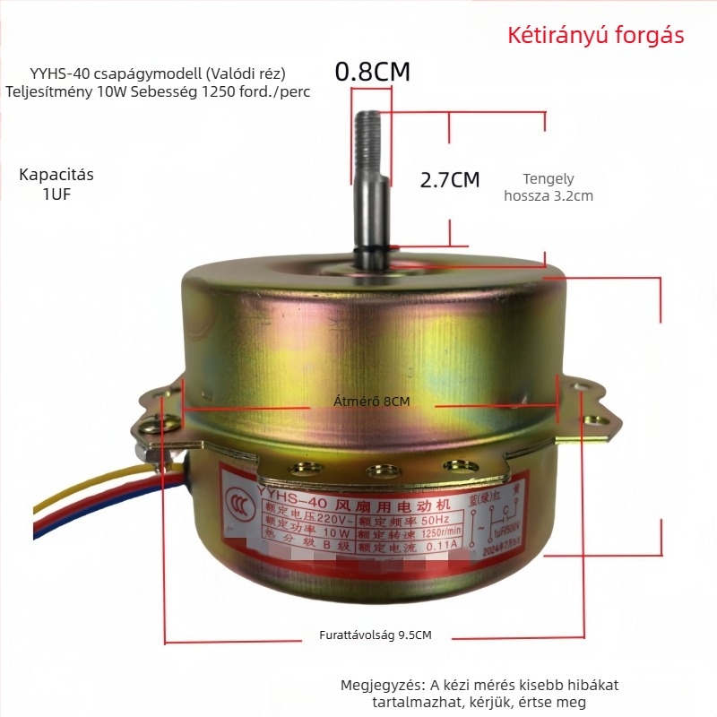 YYHS-30/40 Integrált mennyezeti szellőző ventilátor motor, univerzális tiszta rézhuzalos motor golyóscsapágyakkal