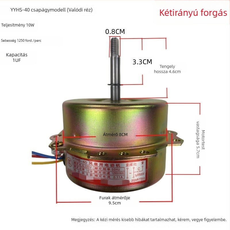 YYHS-30/40 Integrált mennyezeti szellőző ventilátor motor, univerzális tiszta rézhuzalos motor golyóscsapágyakkal