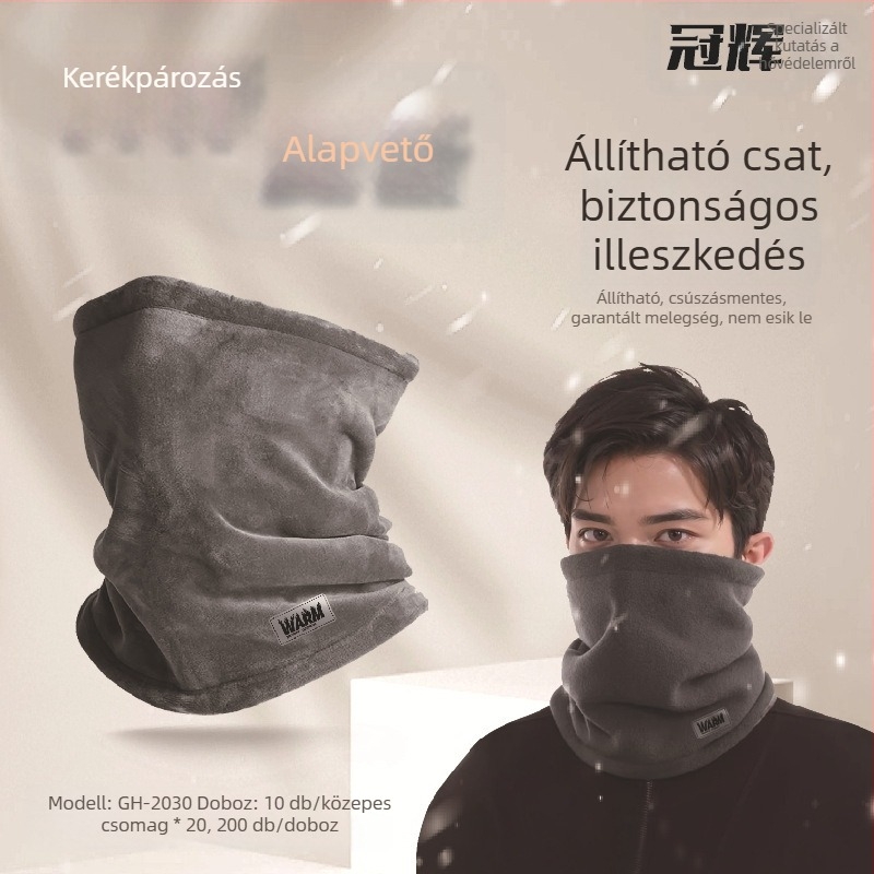 Guanhui téli arcmaszk fülvédővel és fejfedővel — meleg, vastag arcmaszk kerékpározáshoz és síeléshez, uniszex
