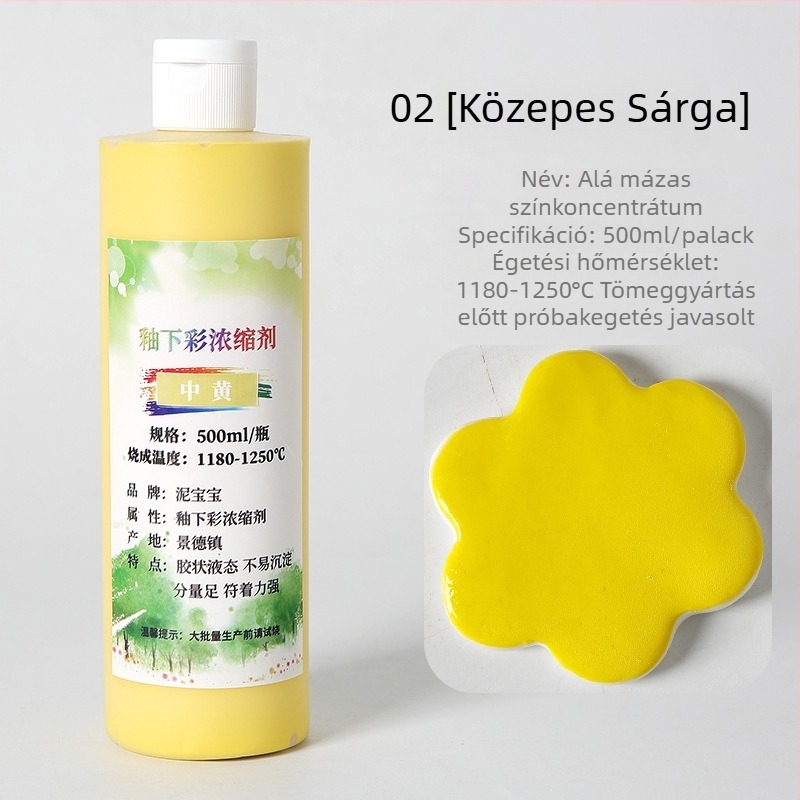 Aláglazúros kerámia pigment – közepes hőmérsékletű kerámia festék, körülbelül 750 g, nagy üveg, Jingdezhen aláglazúros festék-koncentrátum