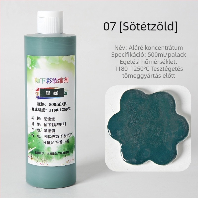 Aláglazúros kerámia pigment – közepes hőmérsékletű kerámia festék, körülbelül 750 g, nagy üveg, Jingdezhen aláglazúros festék-koncentrátum