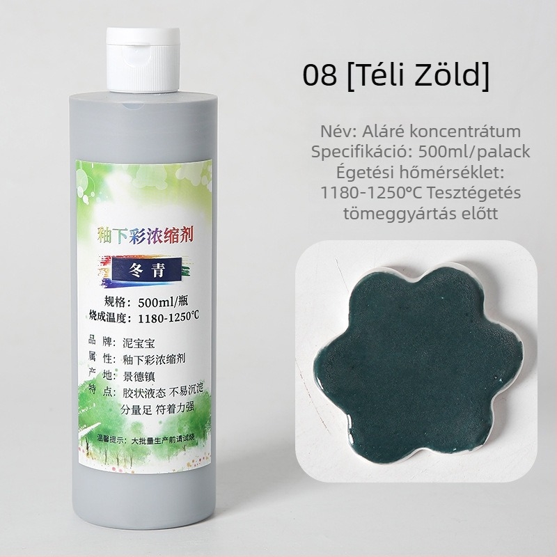 Aláglazúros kerámia pigment – közepes hőmérsékletű kerámia festék, körülbelül 750 g, nagy üveg, Jingdezhen aláglazúros festék-koncentrátum