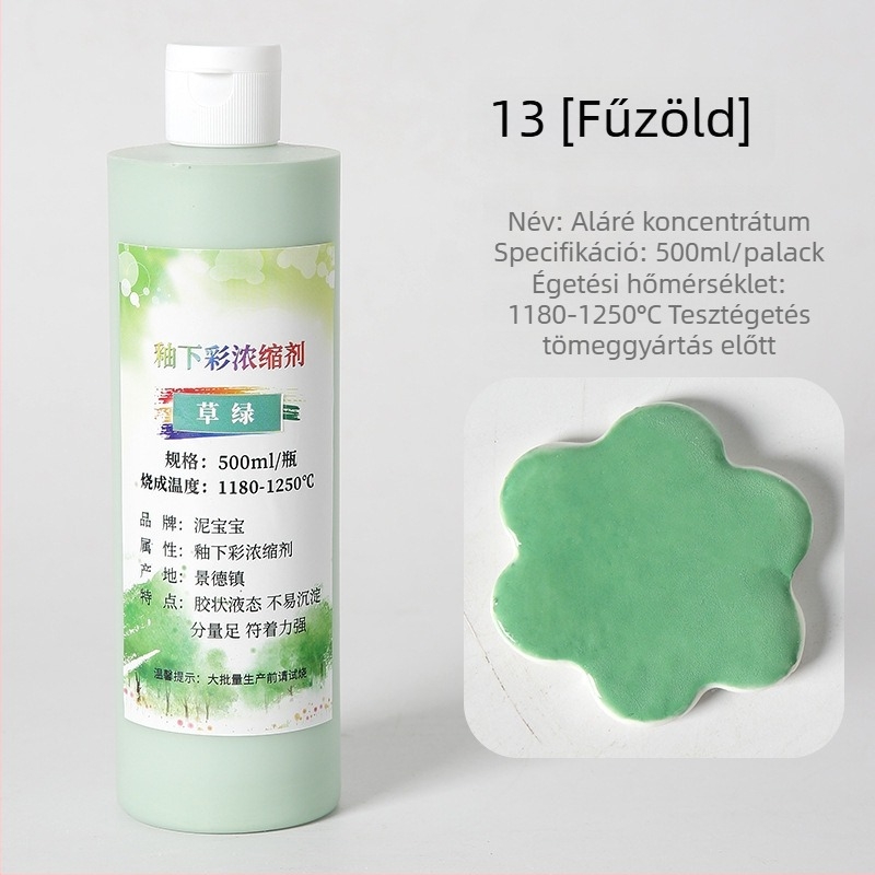 Aláglazúros kerámia pigment – közepes hőmérsékletű kerámia festék, körülbelül 750 g, nagy üveg, Jingdezhen aláglazúros festék-koncentrátum