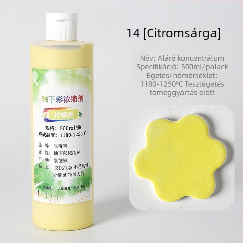 Aláglazúros kerámia pigment – közepes hőmérsékletű kerámia festék, körülbelül 750 g, nagy üveg, Jingdezhen aláglazúros festék-koncentrátum