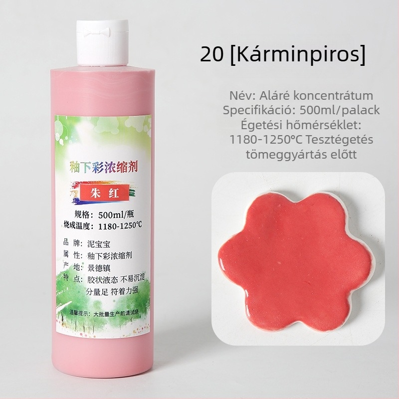Aláglazúros kerámia pigment – közepes hőmérsékletű kerámia festék, körülbelül 750 g, nagy üveg, Jingdezhen aláglazúros festék-koncentrátum
